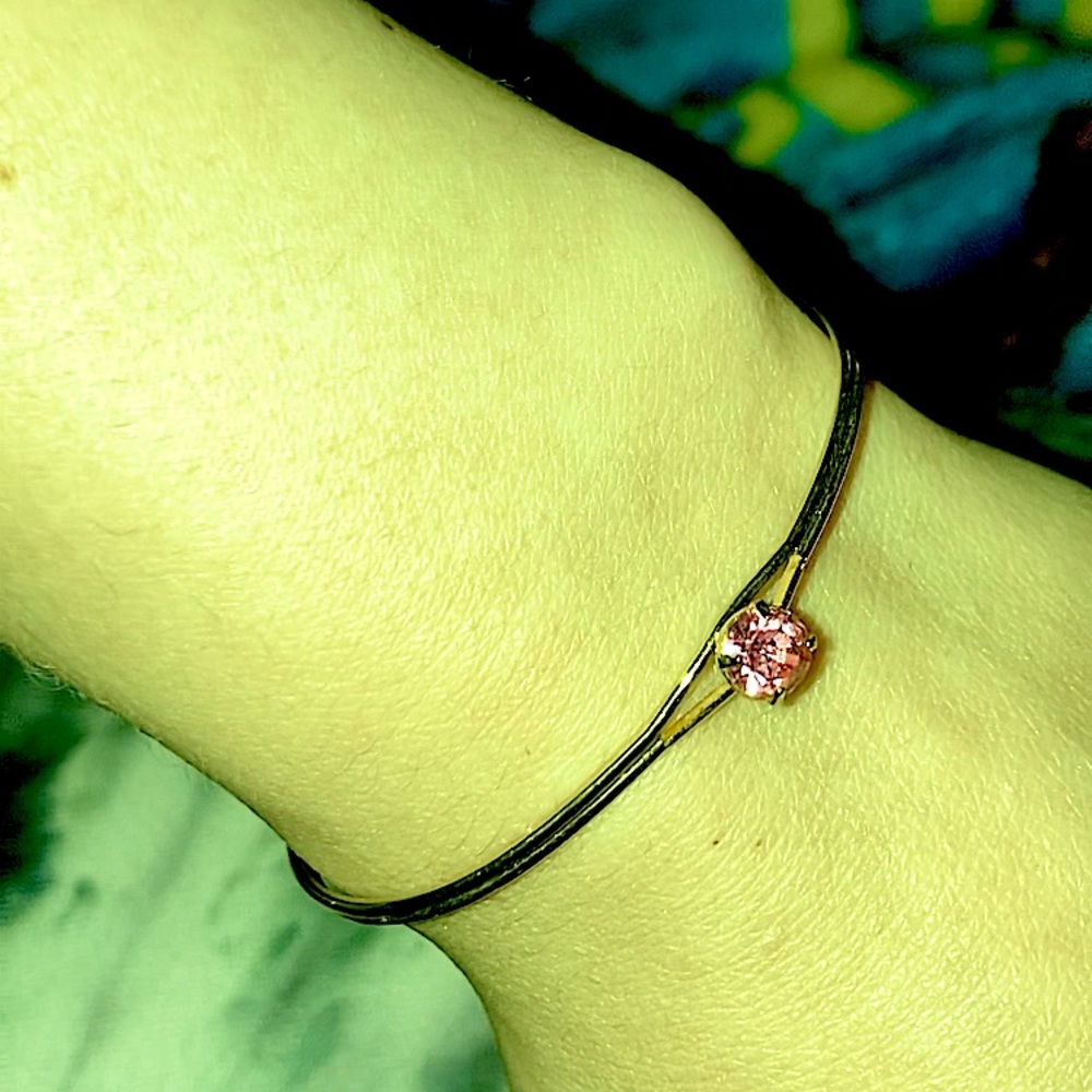 Clara Beau Elegant Fancy 12mm Square Ultra Pink Crystal Cuff Bracelet